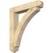 Ekena Millwork Thorton Arts and Crafts Rough Sawn Bracket w/ Offset Brace, Douglas Fir, 8"W x 42"D x 48"H BKT0806X42X48THR03RDF - alternate 1